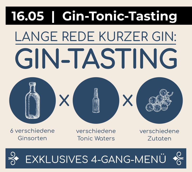 Gin-Tonic Tasting am 16.05.2026 im Landgasthof zur Krone