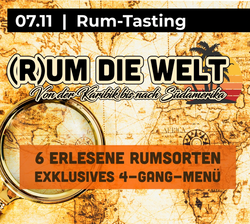 Rum-Dinner am 07.11.2026 im Landgasthof zur Krone