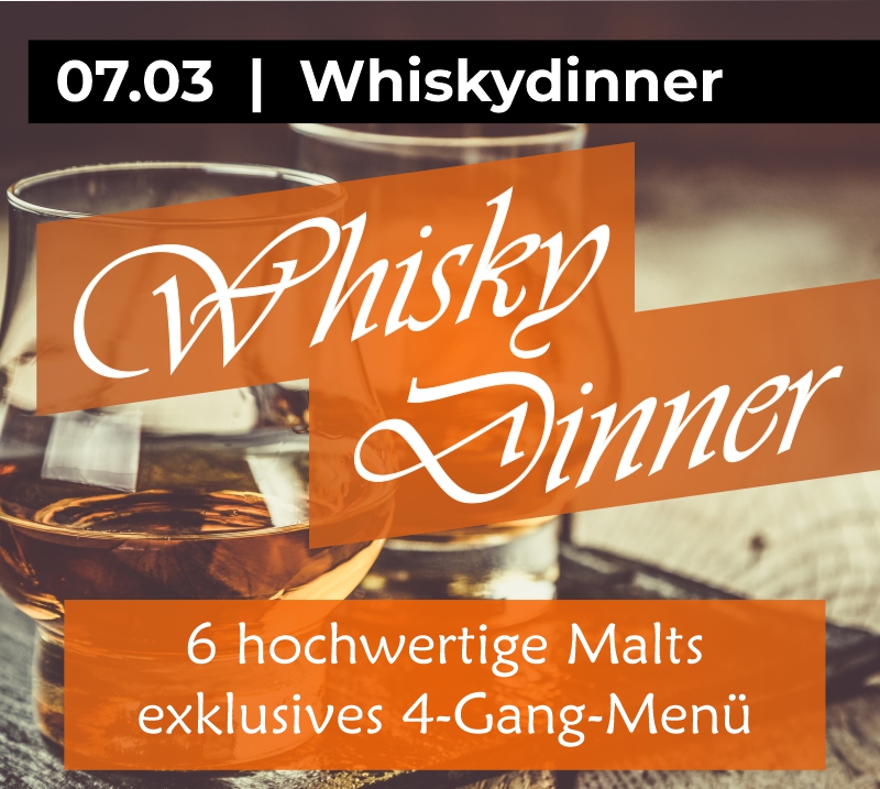 WhiskyDinner am 07.03.2026 im Landgasthof zur Krone