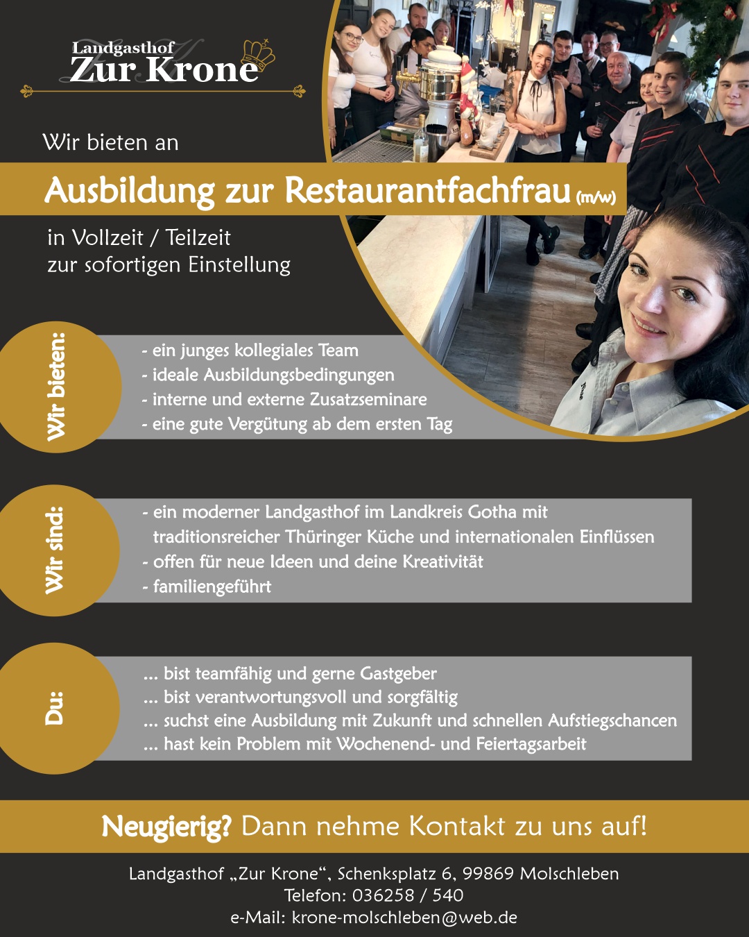 Asbildung Restaurantfachdfrau